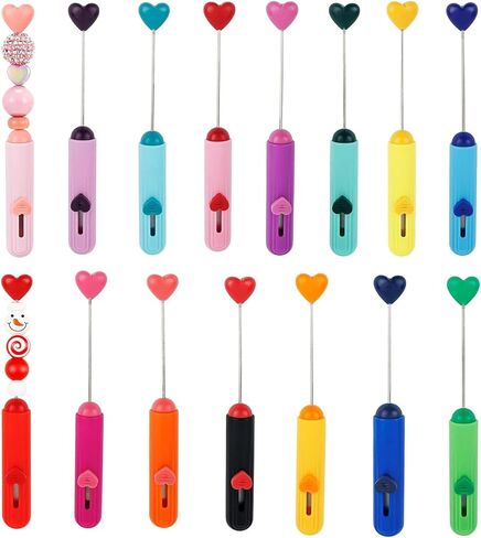 10 Pack Colorful Beadable Love Heart Letter Openers Blanks Metal Beaded Envelope Opener for Slitter Mail with Beaded Design 10 Assorted Colors in Kuwait