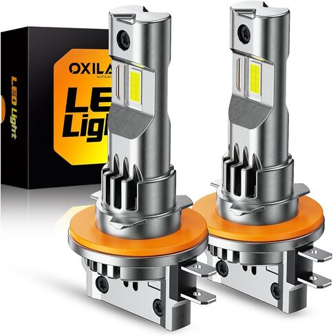 لمبة إضاءة LED OXILAM H11B، سطوع 1300% 6500K أبيض، عمر 60,000 ساعة، قابس مباشر 5 دقائق، IP68، ضوء ضباب مضاد للوميض متوافق مع شاحنات السيارات وسيارات الدفع الرباعي، حزمة من 2 in Kuwait