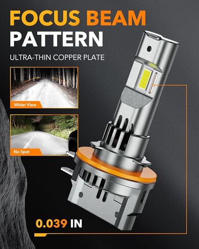 لمبة إضاءة LED OXILAM H11B، سطوع 1300% 6500K أبيض، عمر 60,000 ساعة، قابس مباشر 5 دقائق، IP68، ضوء ضباب مضاد للوميض متوافق مع شاحنات السيارات وسيارات الدفع الرباعي، حزمة من 2 in Kuwait