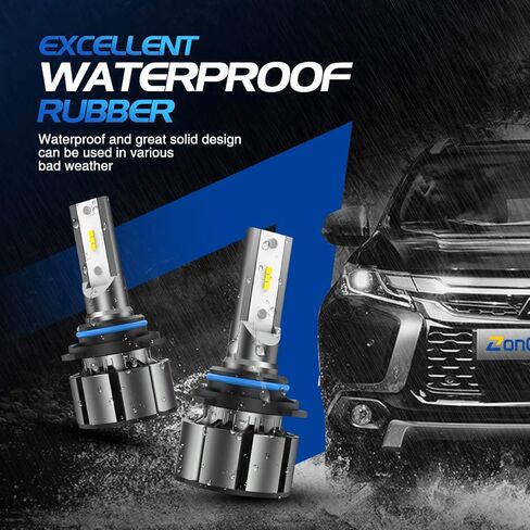 9005 LED Bulb, 40000LM Brighteness Light Bulbs, 99% Compatibility for ATVs & Powersports, 10 Years Lifespan Pack of 2 in Kuwait