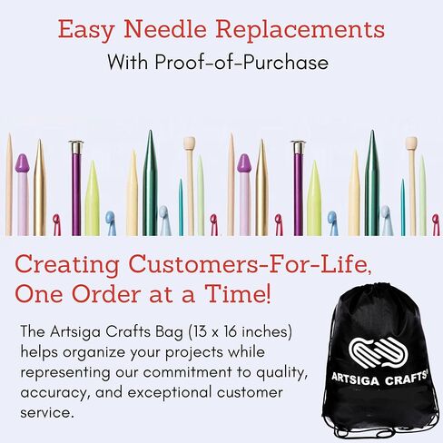 مجموعة KnitPro Dreamz Starter مقاس 8 بوصات إبر الحياكة DPN مقاس 1.5، 2.5، 4، 6، 7، 8 مع حقيبة قماشية مع حقيبة مشروع in Kuwait