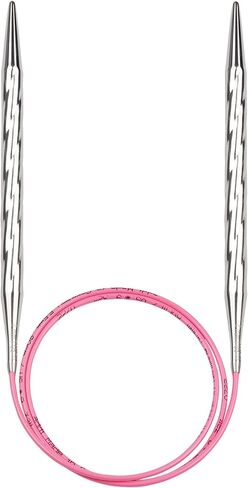 skacel by addi Ewenicorn Rocket Circular Knitting Needles, Fixed 24 Inch (60 cm) White Chrome Plated Brass Tips with Flexible Nylon Cord, 8 mm (US Size 11) in Saudi Arabia
