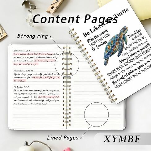 XYMBF Sea Turtle Gift Notebook Journal for Women Men, Inspirational Ocean Animal Writing Diary, Be Like a Sea Turtle Motivational Gift for Marine Life Lovers, Office School Supplies 5.5x8.3 Inch in Kuwait