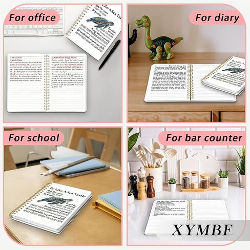 XYMBF Sea Turtle Gift Notebook Journal for Women Men, Inspirational Ocean Animal Writing Diary, Be Like a Sea Turtle Motivational Gift for Marine Life Lovers, Office School Supplies 5.5x8.3 Inch in Kuwait