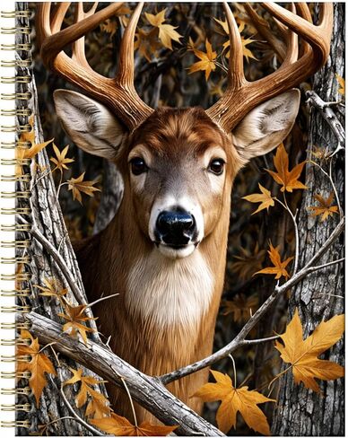 Spiral Journal Notebook for Women,A5 College Ruled Notebooks 6"x 8.4", 120 Pages (60 Sheets) Lined Journal with Premium Thick Paper,Perfect for School Office Home(Tree Branches Leaves Pine) in Saudi Arabia