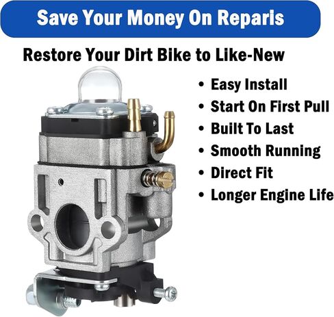 Carburetor Tune Up Kit Compatible with 4 Stroke Engine Gas 39cc 40cc Mini Moto Pocket Bike ATVs Dirt Bike Carburetor in Saudi Arabia