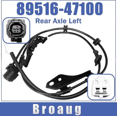 2 Pcs ABS Wheel Speed Sensors Rear Left & Right Compatible with Toyota Prius Series (2009-2017) - Replaces OE Numbers 89516-47100 & 89516-47070 in Kuwait