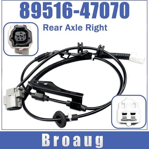 2 Pcs ABS Wheel Speed Sensors Rear Left & Right Compatible with Toyota Prius Series (2009-2017) - Replaces OE Numbers 89516-47100 & 89516-47070 in Kuwait