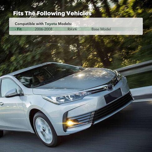 YHTAUTO غطاء خفيف للضباب يناسب قاعدة تويوتا RAV4 2006-2008 المصد الأمامي للضباب الخفيف الحافة جانب الركاب الأيمن in Kuwait