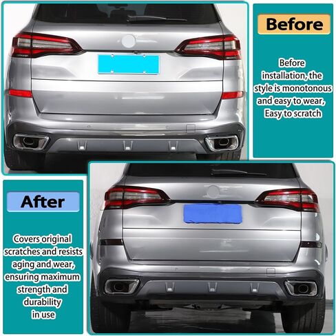 Car Rear Fog Light Cover Guard Compatible with BMW X5 G05 2019-2023, Rear Tail Fog Light Lamp Grill Protector Cover Guard Exterior Protective Accessories (Rear Fog Lamps) in Kuwait