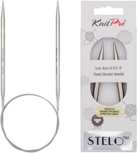 إبر دائرية من الدانتيل KnitPro Stelo مقاس 40 بوصة (100 سم) | مقاس أمريكي 8 (5 مم) in Kuwait