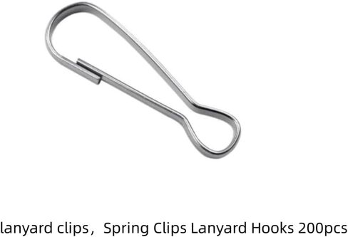 Mini Metal Spring Hooks, Tiny Stainless Steel Lanyards Snap Clip Hooks 0.59Inch, Keyring Accessory for Purse,Curtains,Jewelry Ring Craft and ID Card Key Chain Clip Parts(200Pcs) in Kuwait