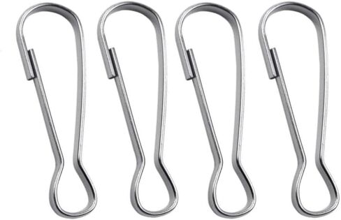 Mini Metal Spring Hooks, Tiny Stainless Steel Lanyards Snap Clip Hooks 0.59Inch, Keyring Accessory for Purse,Curtains,Jewelry Ring Craft and ID Card Key Chain Clip Parts(200Pcs) in Kuwait