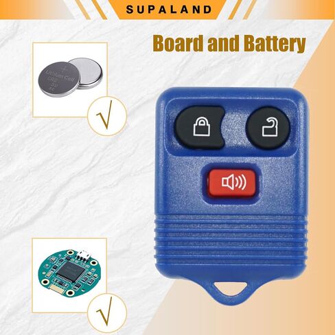SUPALAND Key Fob يناسب Ford F150 F250 F350 Explorer Expedition 1998-2016 Ranger Escape Edge E150 Freestar/Lincoln Navigator Mazda بدون مفتاح للتحكم عن بعد استبدال CWTWB1U345 أزرق 3 أزرار in Kuwait