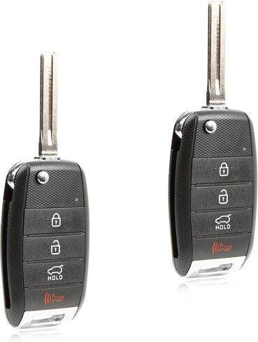 2X Keyless Entry Remote Key Fob Replacement 4-Button Flip for 2014-2016 Kia Sportage (NYODD4TX1306-TFL, SL13MY, 95430-3W350) in Kuwait