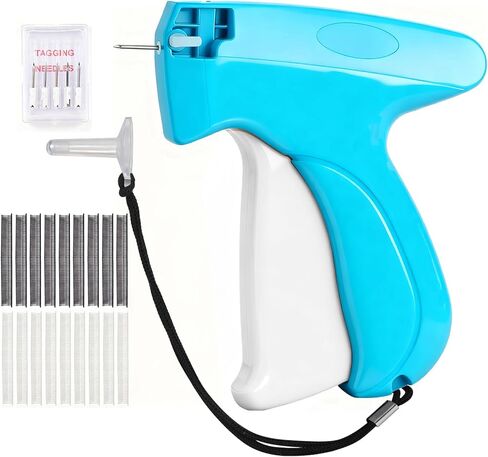 Handheld Stitch Tag Gun for Clothes, Quick Clothing Fixer Micro Tagging Gun, Sewing Gun Kit Includes 6 Needles, 2000 Black Fasteners & 2000 White Fasteners in Kuwait