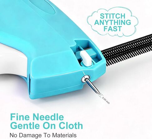 Handheld Stitch Tag Gun for Clothes, Quick Clothing Fixer Micro Tagging Gun, Sewing Gun Kit Includes 6 Needles, 2000 Black Fasteners & 2000 White Fasteners in Kuwait