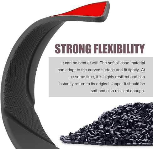 2 PCS Wheel Tire Eyebrow Strips, Silicone Auto Fender Flare Anti Collision Strips, Modified Wheel Well Trim Decal Protector, Universal Car Fender Potector for Auto Body Edge, Bumper (Black) in Kuwait
