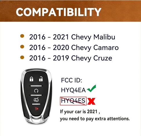 2PCS Smart Key Fob Replacement for Chevy Malibu 2016 2017 2018 2019 2020 2021 Camaro Cruze 2016-2019 Fit for Chevrolet Car Owner Replace or Spare Key 5-Button HYQ4EA 13529662 13590048 in Saudi Arabia