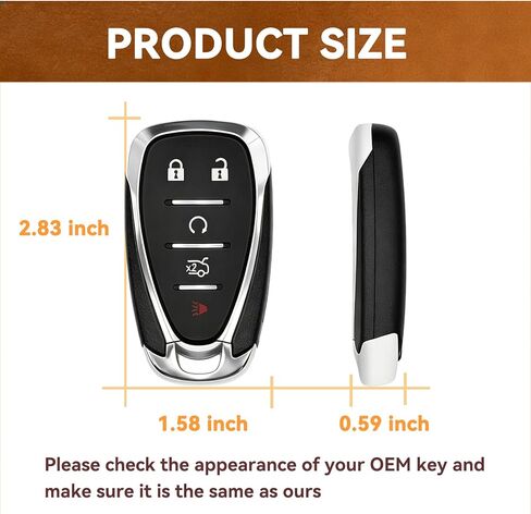 2PCS Smart Key Fob Replacement for Chevy Malibu 2016 2017 2018 2019 2020 2021 Camaro Cruze 2016-2019 Fit for Chevrolet Car Owner Replace or Spare Key 5-Button HYQ4EA 13529662 13590048 in Saudi Arabia