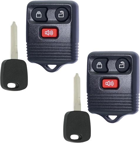 طقم استبدال مفتاح MechanMagic يناسب Ford F150 F250 F350 Explorer Expedition Excursion Ranger Lincoln 1998-2003 عن بعد مع مفتاح إشعال مرسل مستجيب غير مقطوع (رقاقة H72-PT 4C) in Kuwait