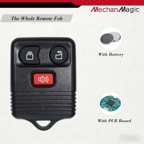 طقم استبدال مفتاح MechanMagic يناسب Ford F150 F250 F350 Explorer Expedition Excursion Ranger Lincoln 1998-2003 عن بعد مع مفتاح إشعال مرسل مستجيب غير مقطوع (رقاقة H72-PT 4C) in Kuwait