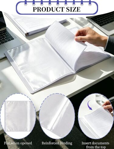 Binder with Plastic Sleeves Clear A4 Size Sheet Protectors 8.5 x 11 Presentation Folders Protector Folder Portfolio Binder Document Organizer for Certificate,Art in Saudi Arabia