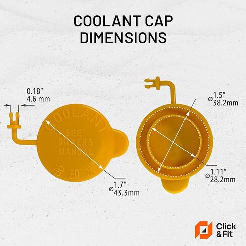 Click&Fit Coolant Expansion Tank Cap compatible with Subaru WRX STI Forester Impreza Crosstrek BRZ, Toyota GR86 86, Scion FR-S 1993-2026 - Overflow Reserve Tank Cap 45153-AA000 in Kuwait