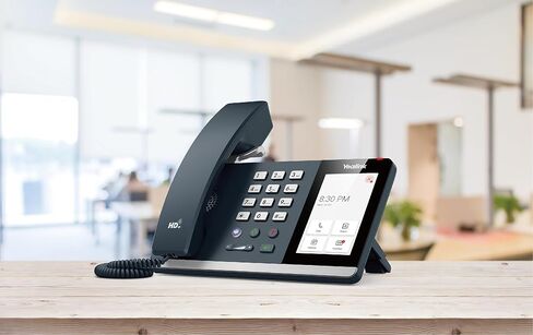Yealink MP54 E2 Certified for Microsoft Teams & Skype for Business, PC Desktop Phone, Bluetooth Pairing, 4 Inch Touchscreen, Dual Port Ethernet with PoE, HD in Kuwait