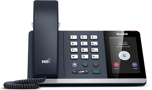 Yealink MP54 E2 Certified for Microsoft Teams & Skype for Business, PC Desktop Phone, Bluetooth Pairing, 4 Inch Touchscreen, Dual Port Ethernet with PoE, HD in Kuwait