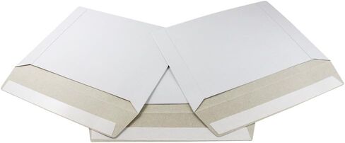Harper Grove Productions 6 1/2" x 4 1/2", 100 pack, White Keep Flat Cardboard Mailer Rigid Photo Document Self-Seal Shipping Envelope XS Extra Small Size in Kuwait