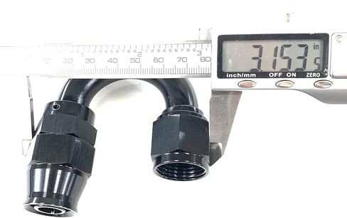 PTFE نوع خرطوم نهاية 10AN 180 درجة دوارة ختم الغاز / خط النفط المناسب محول أسود in Kuwait