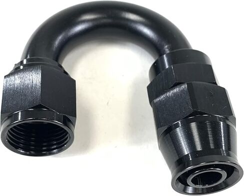 PTFE نوع خرطوم نهاية 10AN 180 درجة دوارة ختم الغاز / خط النفط المناسب محول أسود in Kuwait
