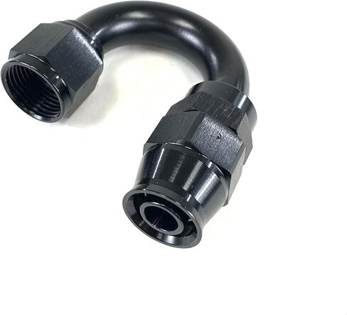 PTFE نوع خرطوم نهاية 10AN 180 درجة دوارة ختم الغاز / خط النفط المناسب محول أسود in Kuwait