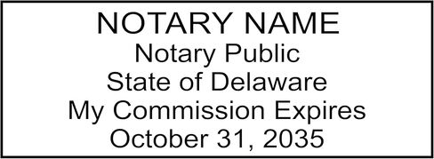 Delaware Notary Stamp | Breast Cancer Awareness Stamp | 2.3x0.81" Rectangular Imprints - Self Inking in Kuwait