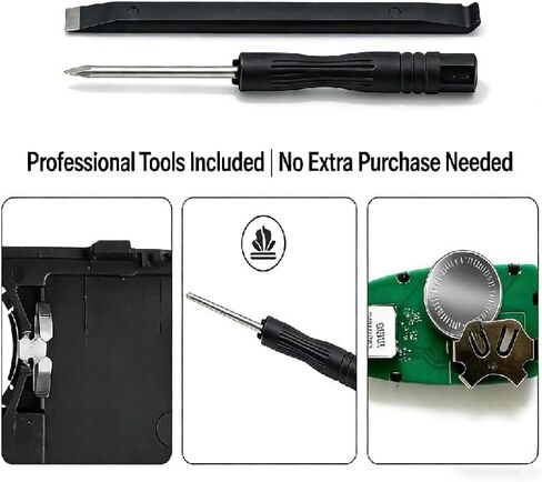 Key Fob Battery Replacement for Ford F150 Escape Focus Explorer Fusion Expedition Taurus Fiesta Flex Edge EcoSport Ranger (4-Pack), DIY with Pry Tools, CR2032 in Kuwait