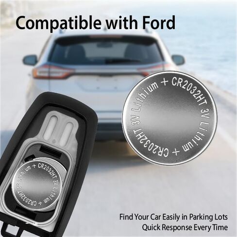 Key Fob Battery Replacement for Ford F150 Escape Focus Explorer Fusion Expedition Taurus Fiesta Flex Edge EcoSport Ranger (4-Pack), DIY with Pry Tools, CR2032 in Kuwait