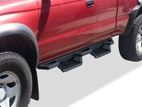 Tuxtreme الفولاذ المقاوم للصدأ خطوات الجيب لوحات الجري الخطوات الجانبية المتوافقة مع Toyota Tacoma 1995-2004 Extended Xtra Cab (4WD أو Prerunner 2WD 4WD) Nerf Bars Side Bars in Kuwait