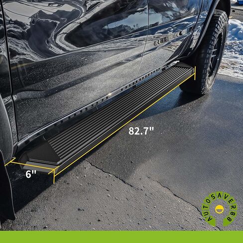 لوحات تشغيل كولورادو AUTOSAVER88 متوافقة مع Chevy Colorado/GMC Canyon Crew Cab 2015-2026، تصميم جانبي مع وسادة، قضبان خطوات سوداء قضبان Nerf Bar in Kuwait
