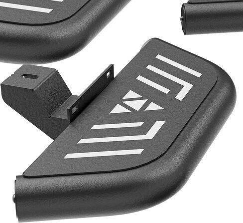 لخطوات JK الجانبية للوحات الجري الصغيرة المتوافقة مع 2007-2018 Jeep Wrangler JK JKU Unlimited 4 أبواب، قضبان Nerf مثبتة بمسامير، لوحات خطوات فولاذية شديدة التحمل (4 قطع، أسود) in Kuwait