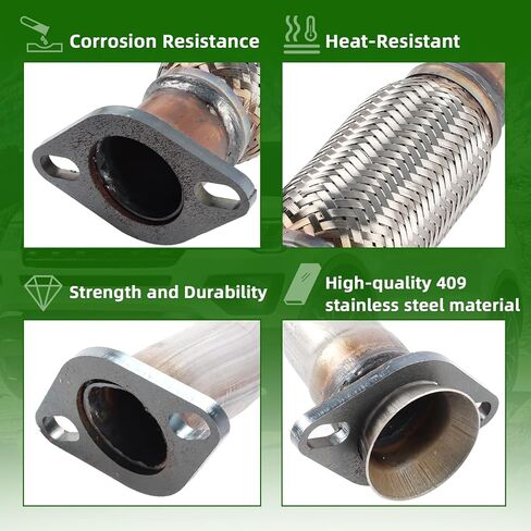 DB5Z-5G203-B Stainless Steel Exhaust Pipe compatible with 2013-2019 Ford Explorer Sport 3.5L, Exhaust Flex Pipe fit for 2013-2019 Ford Explorer 3.5L in Saudi Arabia