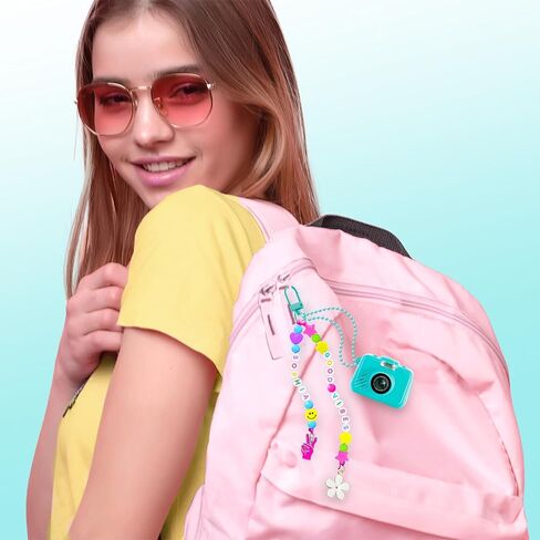 مجموعة سحر حقيبة الكاميرا الرقمية Style 4 Ever Mini - تركواز: إطارات ومرشحات مدمجة، مجموعة حرفية لسلسلة المفاتيح DIY للأطفال مع ملصقات وإكسسوارات in Kuwait