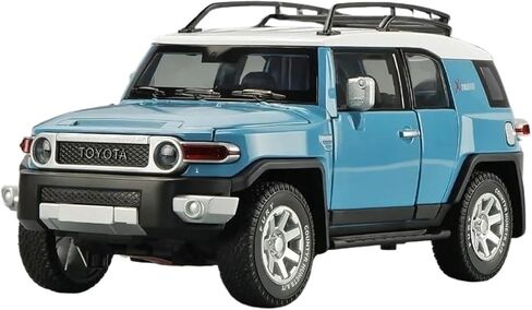 1 24 for Toyota FJ Cruiser Alloy Car Model Diecast Toy Metal Off-Road Vehicles Sound and Light Car Model Gift Simulation Vehicle Playset(Blue) in Kuwait