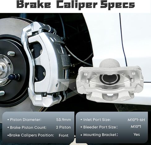 Front Left Right Disc Brake Caliper Assembly Calipers Set Compatible with Honda Civic 1996-2011, for Insight 2010-2014, for Acura EL 1997-2000, Replace 19-B1832 19-B1833 in Kuwait