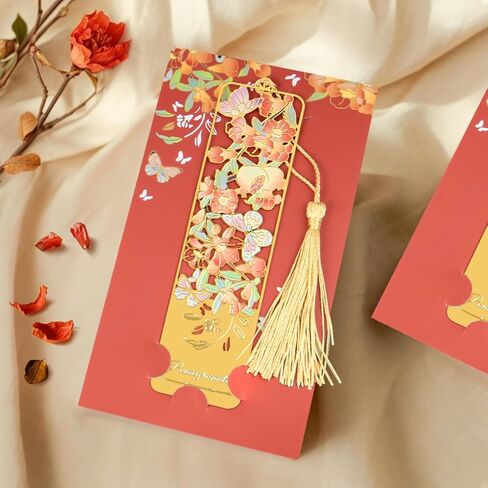 3pcs Metal Flower Bookmarks with Tassel, Hollow Butterfly Theme Book Marks for Reading Women, Cute Book Markers for Book Lovers Writers Readers Children Teens Women Teachers Students (Style A) in Kuwait