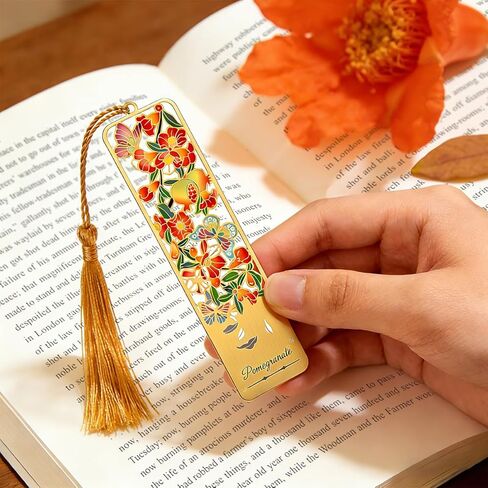 3pcs Metal Flower Bookmarks with Tassel, Hollow Butterfly Theme Book Marks for Reading Women, Cute Book Markers for Book Lovers Writers Readers Children Teens Women Teachers Students (Style A) in Kuwait