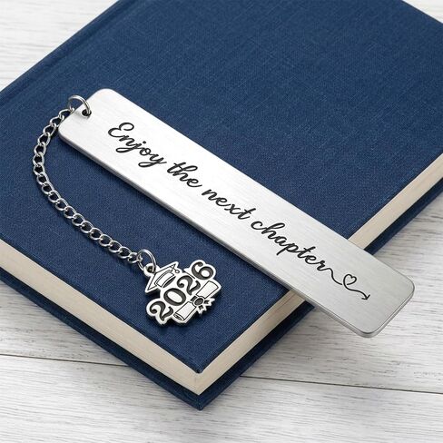 Graduation Gifts Class of 2026 Bookmarks Gifts for Him Her Inspirational Grad Gift Students Gift Enjoy The Next Chapter Bookmarks for Teen Boys Girls, Back to School Coming of AgeGift in Kuwait