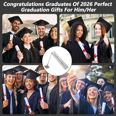 Graduation Gifts Class of 2026 Bookmarks Gifts for Him Her Inspirational Grad Gift Students Gift Enjoy The Next Chapter Bookmarks for Teen Boys Girls, Back to School Coming of AgeGift in Kuwait