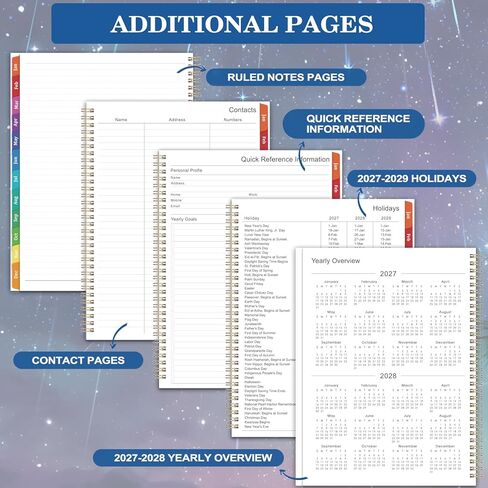 2025 Planner - Jan. to Dec. 2025, Weekly & Monthly Planner 2025, 6.3" x 8.3", Calendar Planner 2025 with Tabs, Thick Paper - Twin-Wire Binding, Back Pocket in Saudi Arabia