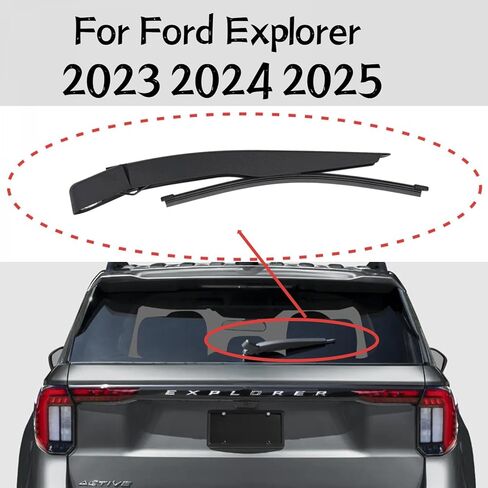 ذراع شفرة الممسحة الخلفية لسيارة Ford Explorer 2023 2024 2025 Base، ST، XLT، ST-Line، Platinum، King Ranch، Timberline، Limited Hybrid، Platinum Hybrid، ذراع شفرة ممسحة الزجاج الأمامي الخلفي النشط in Kuwait